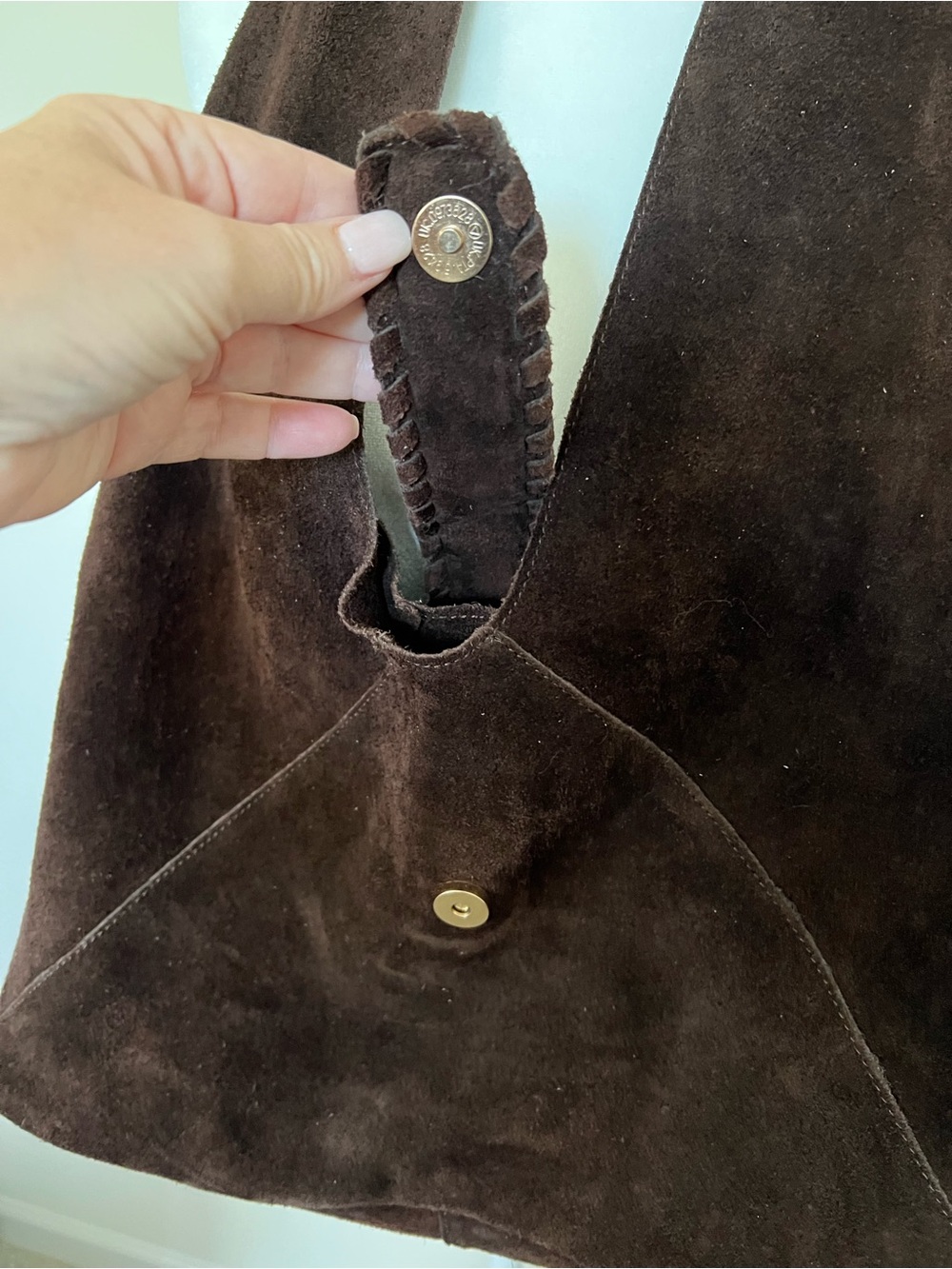 Haute Hippie Dark Brown Suede Shoulder Bag - Picture 2 of 4
